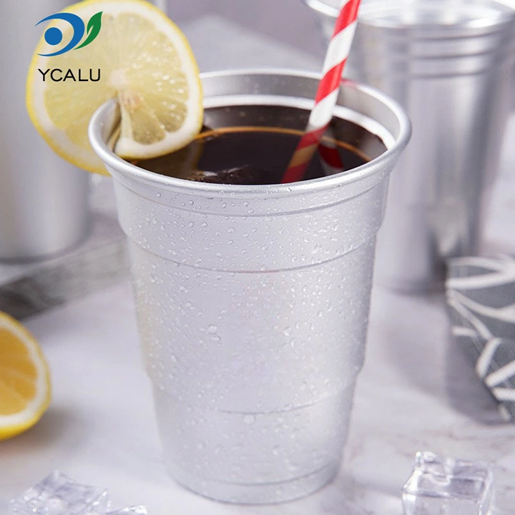 16 oz eldobható egyedi alumínium fólia italpohár