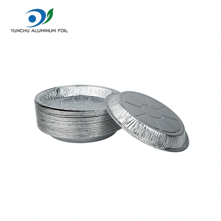 Kerek levegő sütő elvihető ezüst alumínium fólia élelmiszer -tartály
