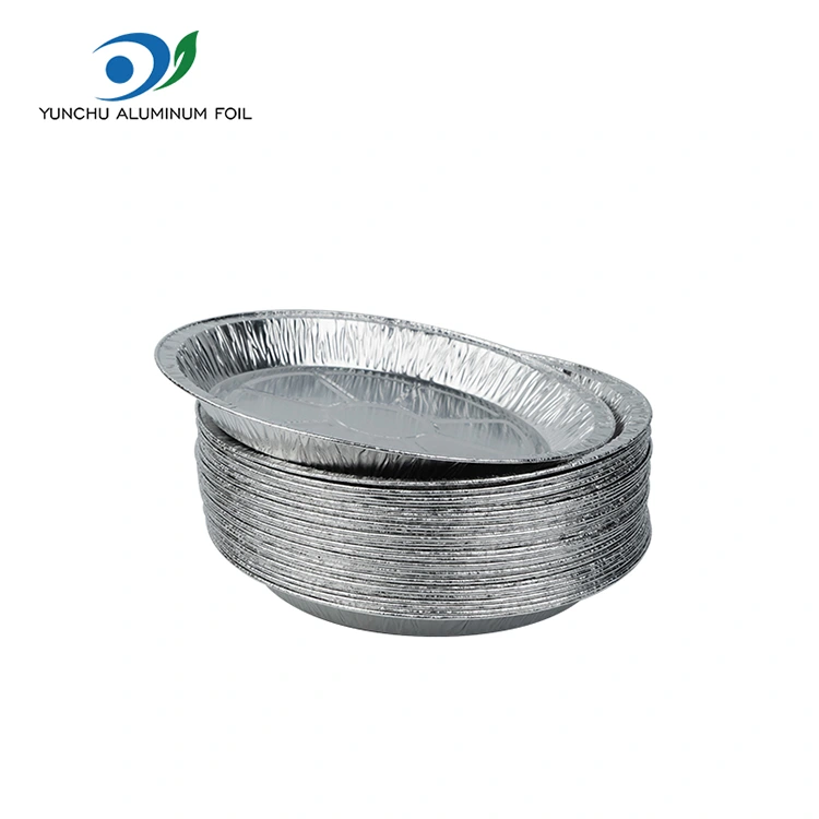 Kerek levegő sütő elvihető ezüst alumínium fólia élelmiszer -tartály