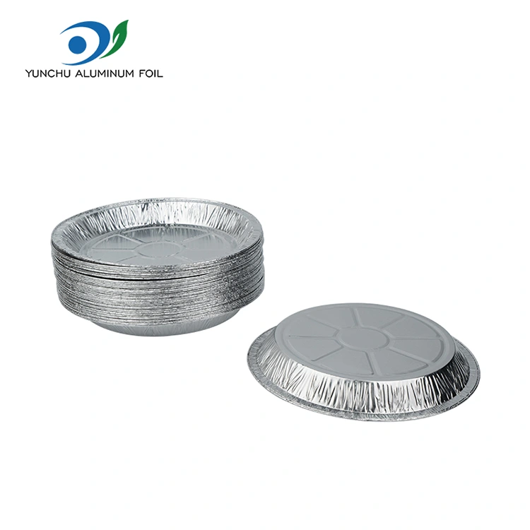 Kerek levegő sütő elvihető ezüst alumínium fólia élelmiszer -tartály