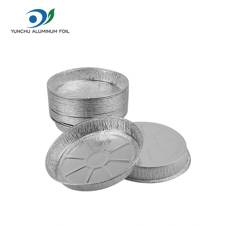 7 hüvelykes ráncos pizza serpenyő ezüst alumínium fólia tartályok