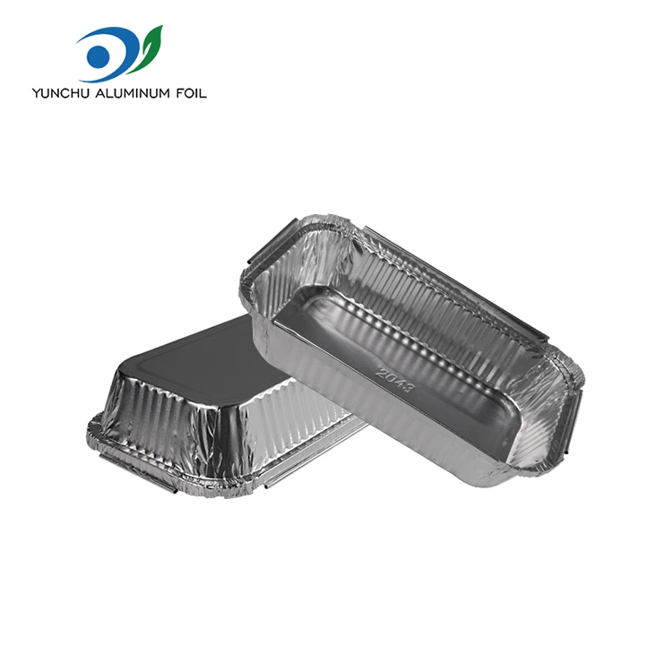 Eldobható gyorséttermek grillező ezüst alumínium fólia tartályok