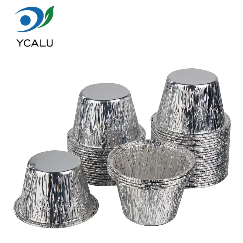 Eldobható Mini Cake Cup Ezüst Alumínium Fólia Tartályok