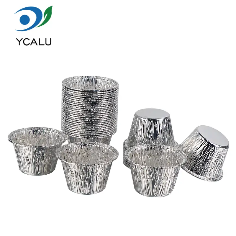 Eldobható Mini Cake Cup Ezüst Alumínium Fólia Tartályok