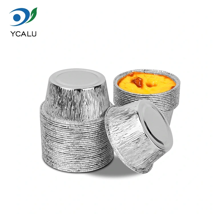 Eldobható kerek tortatálca Ezüst Alumínium Fólia Tartályok