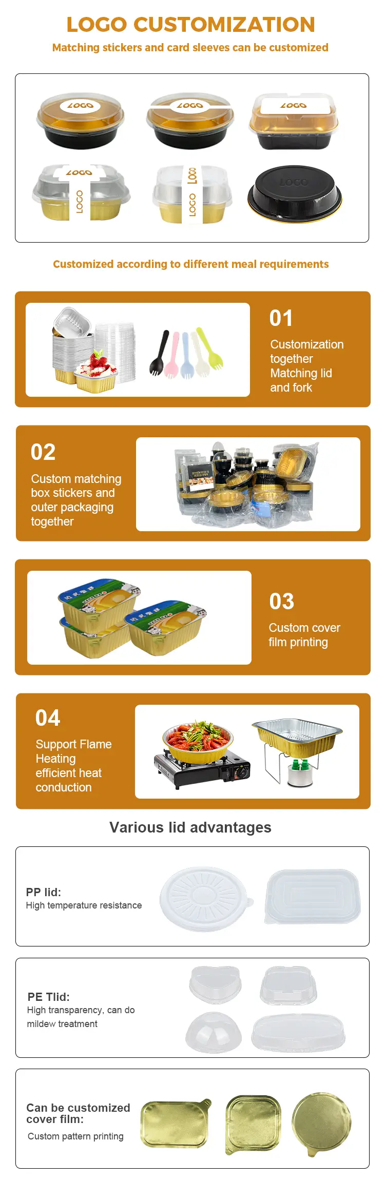 Square Cake Cup Smoothwall Aluminum Foil Containers