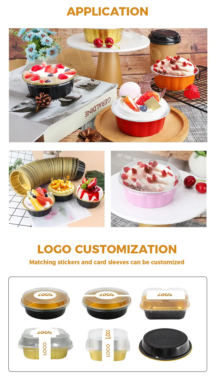 Round color is resistant baking Smoothwall Aluminum Foil Containers