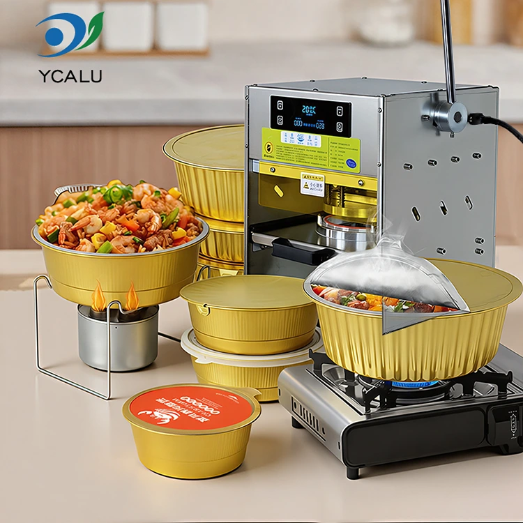 Kézi hőszigetelő gép arany alumínium fólia tartályokkal