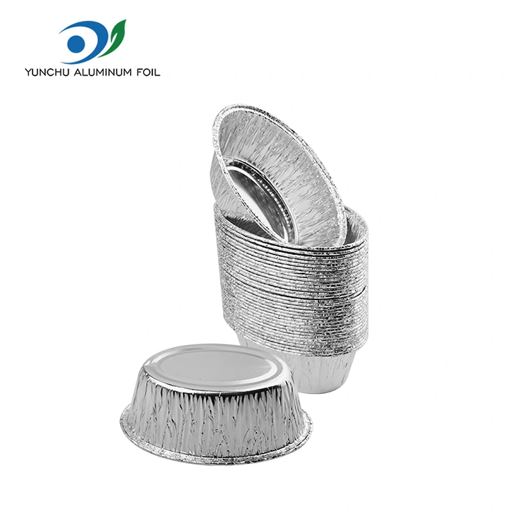 Ovális párolt sütemény ezüst alumínium fólia ételtartály