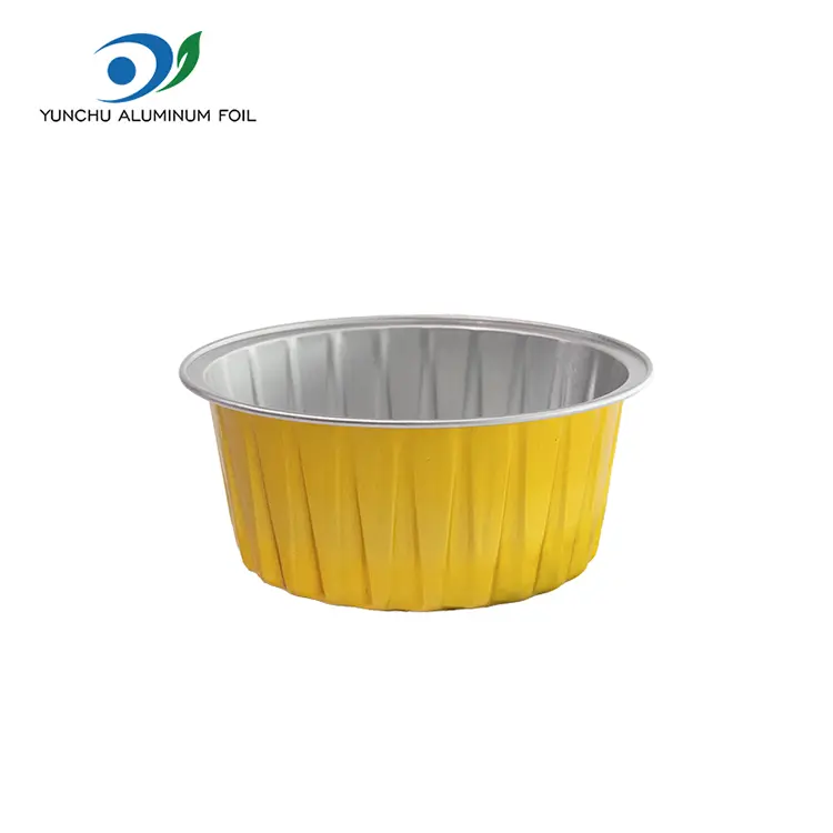 Kerek sült sütemények sima falak alumínium fólia edények Kerek sült sütemények sima falak alumínium fólia edények