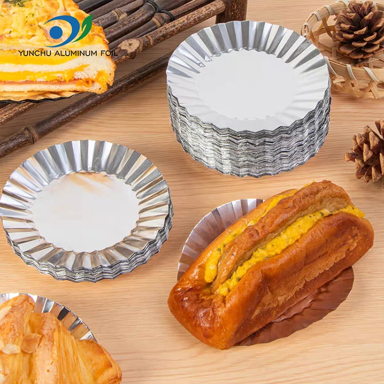 Kerek sütőorta ón ezüst alumínium fólia ételtartálymal