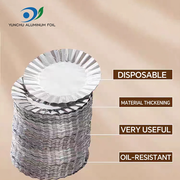 Kerek sütőorta ón ezüst alumínium fólia ételtartálymal