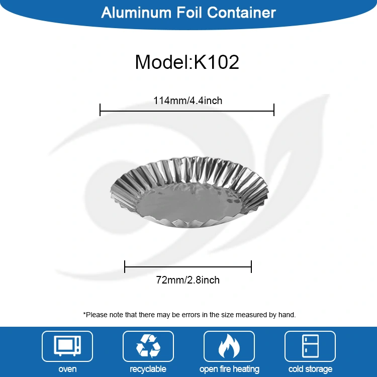 Kerek sütőorta ón ezüst alumínium fólia ételtartálymal