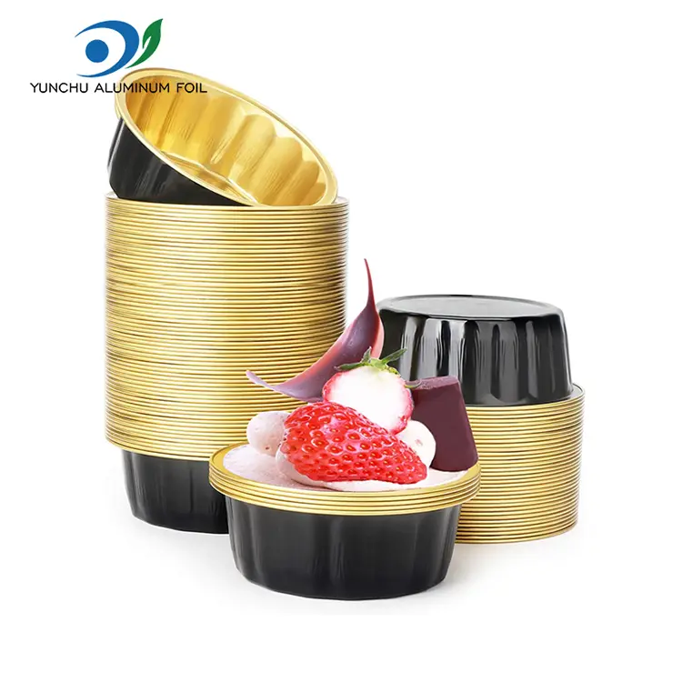 Kerek tál desszert Smoothwall alumínium fólia edényekhez Kerek tál desszert Smoothwall alumínium fólia edényekhez